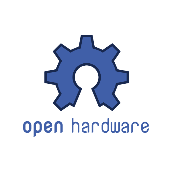 SVG Open hardware blue sign vector image