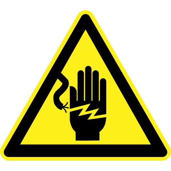 SVG Open line wires hazard warning sign vector image