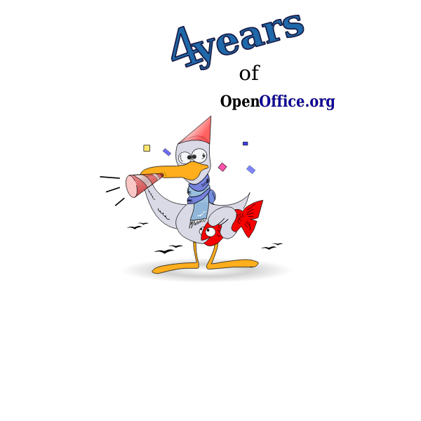 SVG Open office 4 years vector image