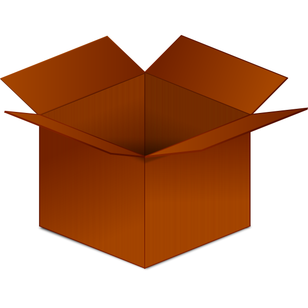SVG Open red cardboard box vector image