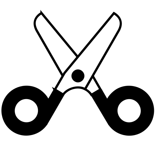 SVG Open scissors icon vector drawing