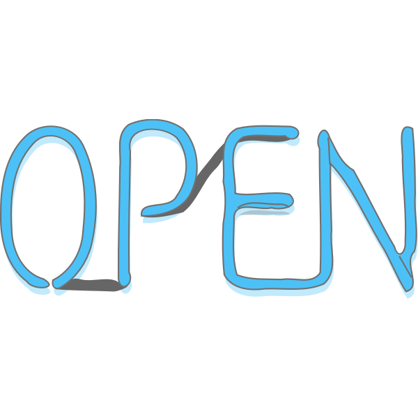 SVG Open sign