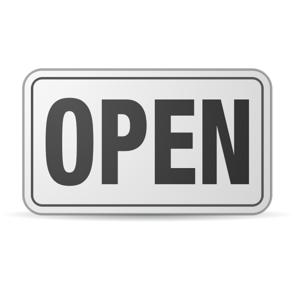 SVG Open sign vector clip art