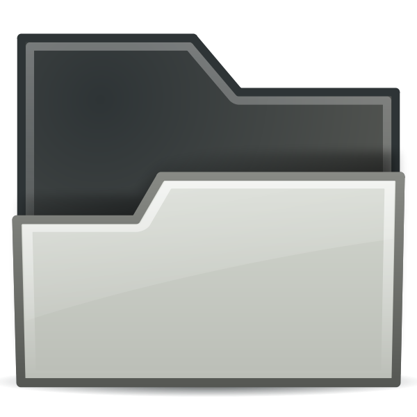 SVG Open white folder