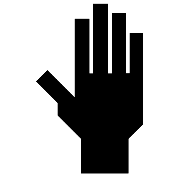 SVG Opened black hand