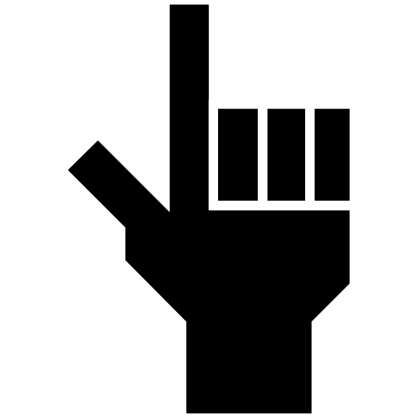 SVG Opened black palm