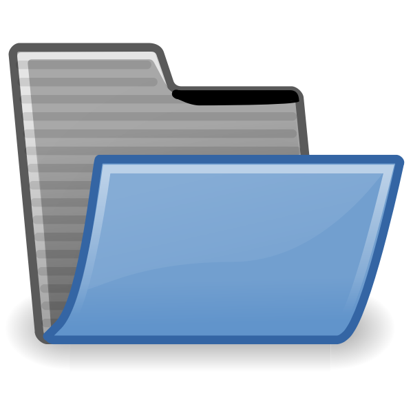 SVG Opened blue file