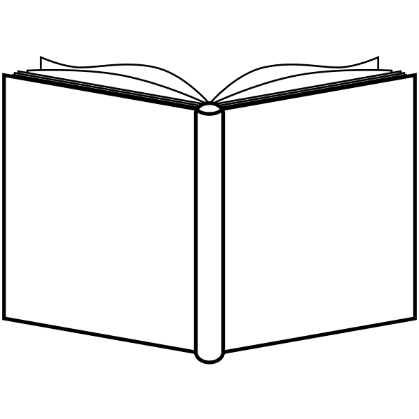 SVG Opened book outline