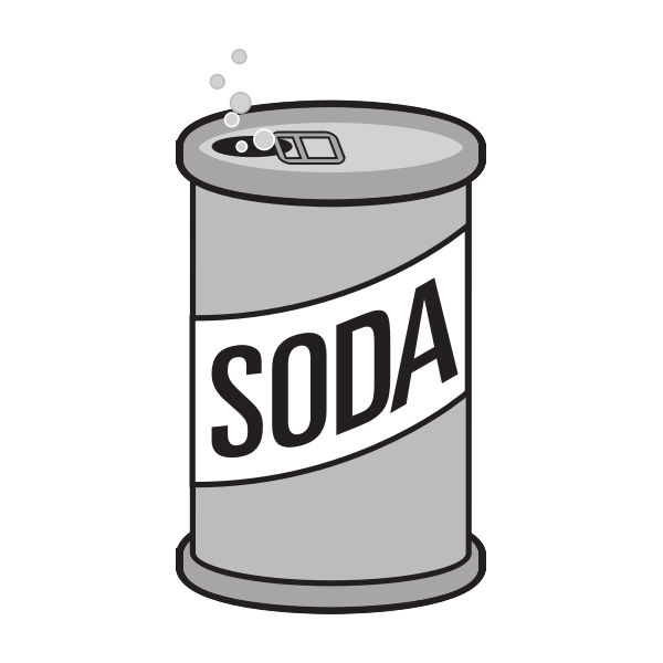 SVG Opened can of soda drink vector image