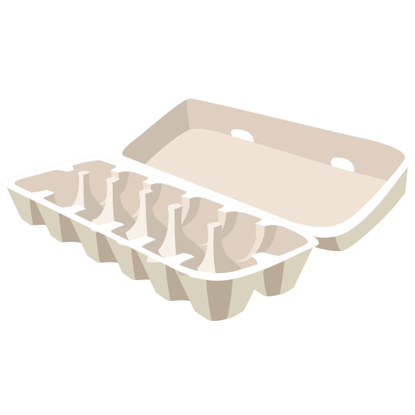 SVG Opened egg carton