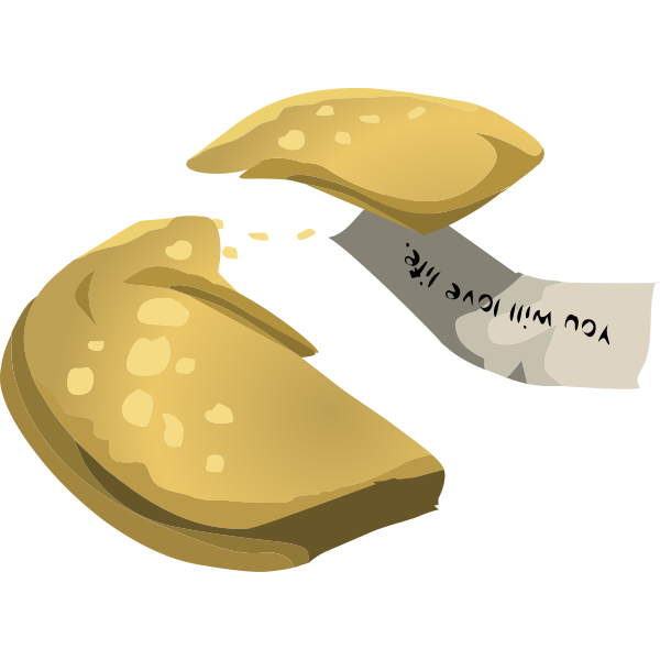 SVG Opened fortune cookie