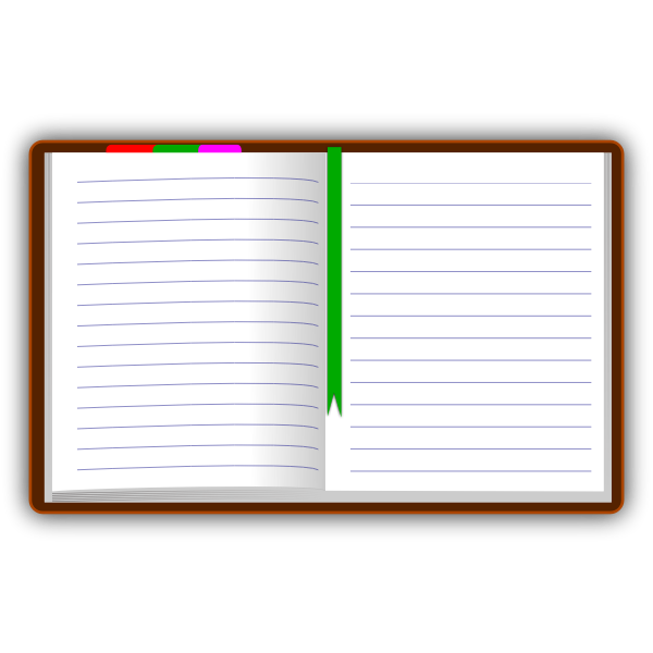 SVG Opened notebook