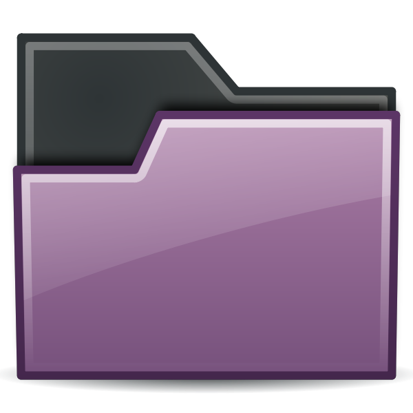 SVG Opened violet folder