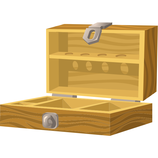 SVG Opened wooden box