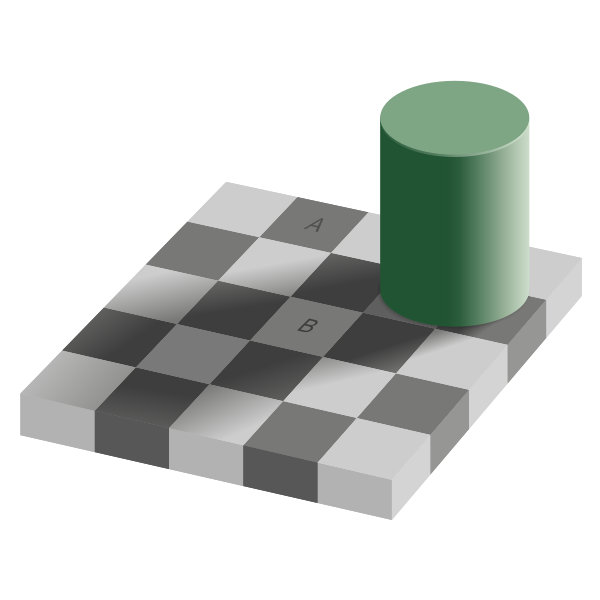 SVG Optical illusion with checkerboard