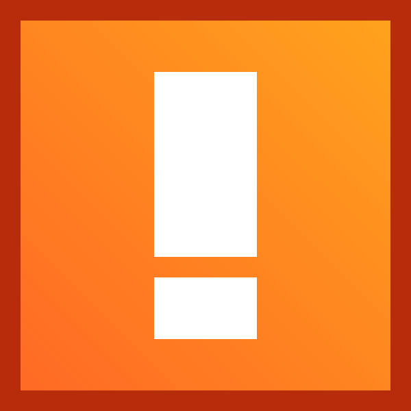 SVG Orange alert warning icon vector illustration