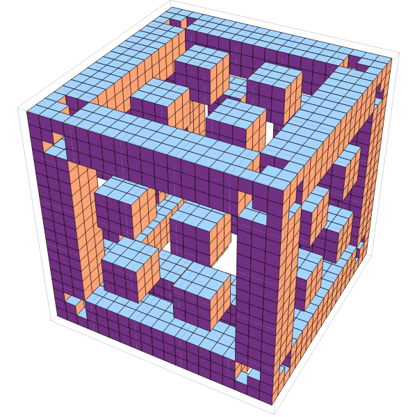 SVG Orange and violet cubes