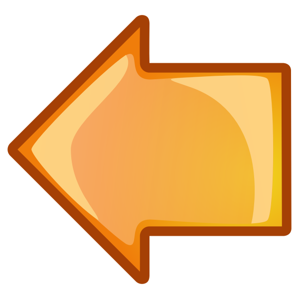 SVG Orange arrow pointing left vector image