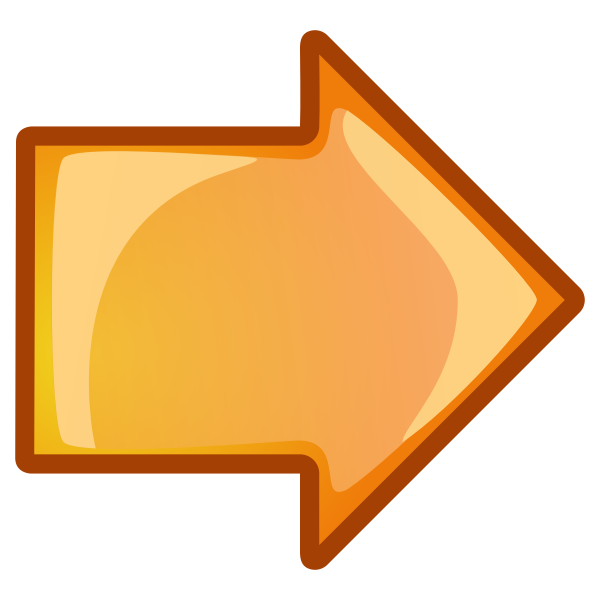 SVG Orange arrow pointing right vector illustration