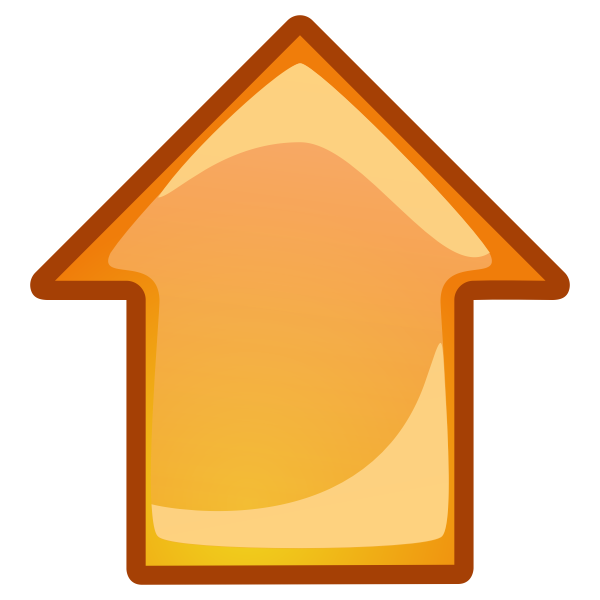 SVG Orange arrow pointing up vector drawing