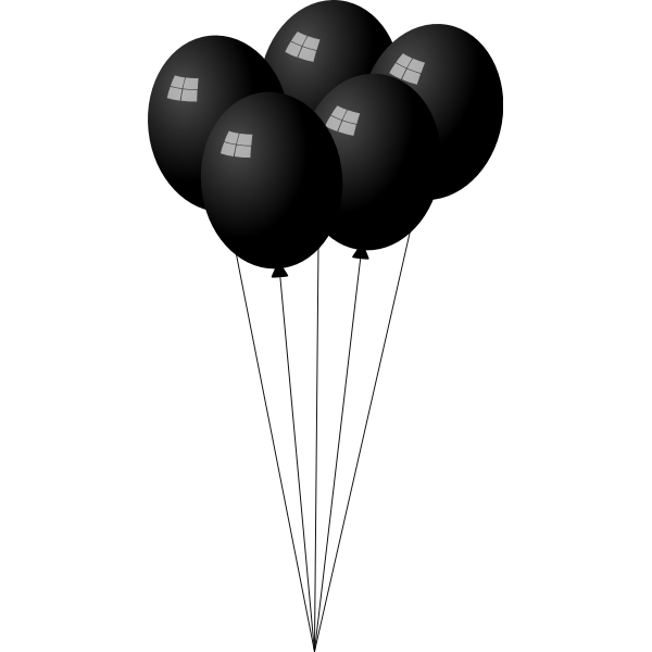 SVG Orange balloons