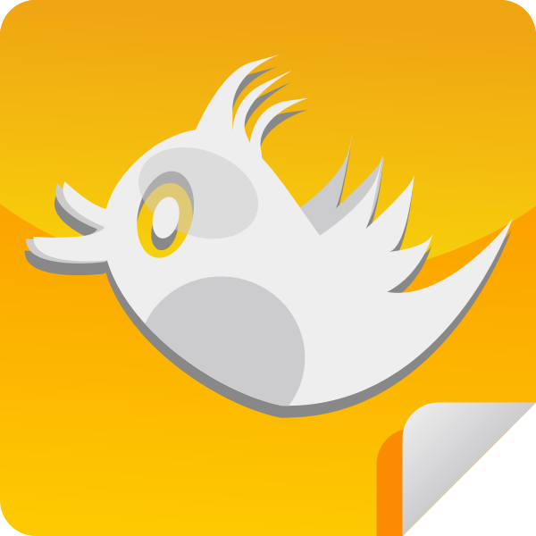 SVG Orange bird icon vector clip art