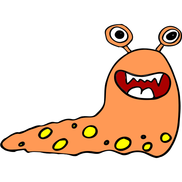 SVG Orange cartoon monster