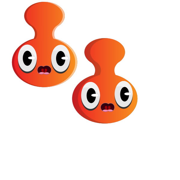 SVG Orange characters with surprised exltxgtpressions vector illustration