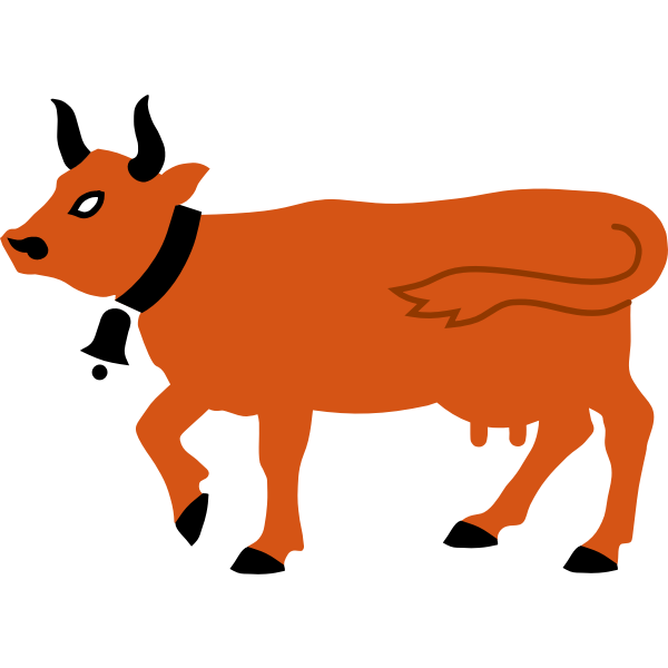 SVG Orange cow