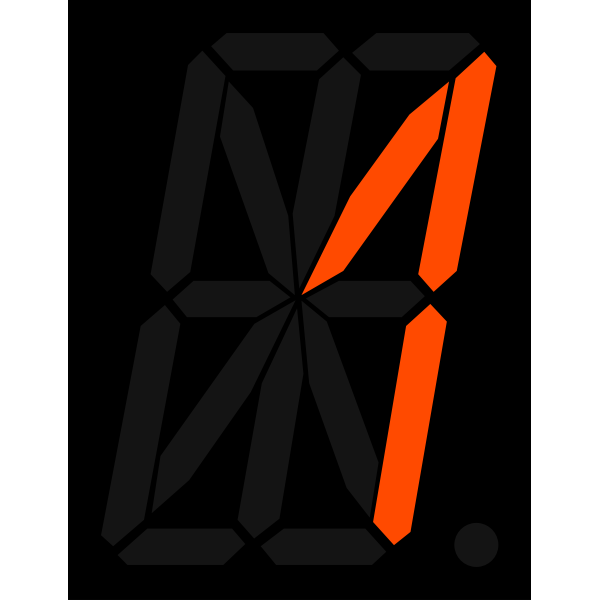 SVG Orange display number one