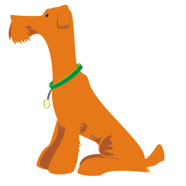 SVG Orange dog sitting