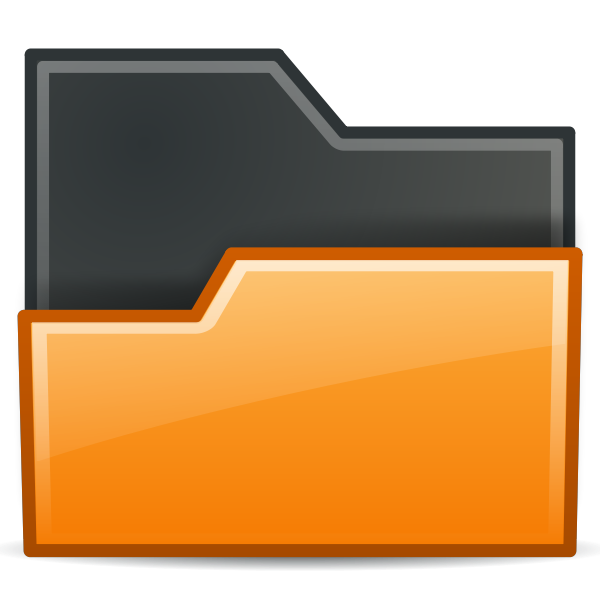 SVG Orange file folder