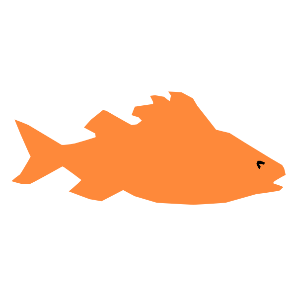 SVG Orange fish image