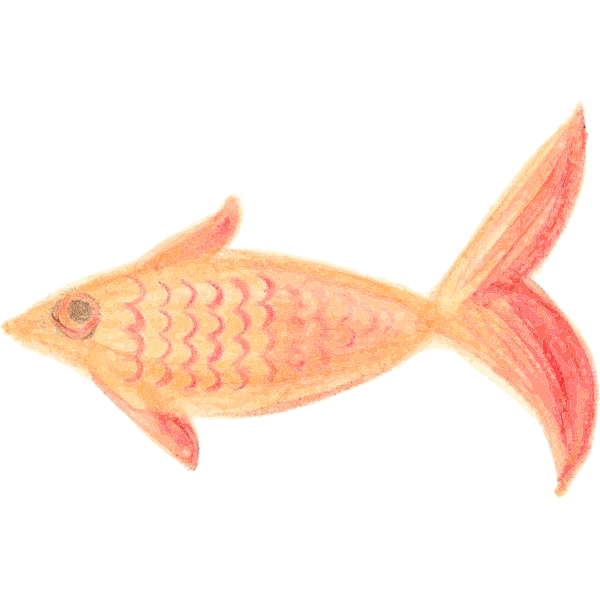 SVG Orange fish sketch