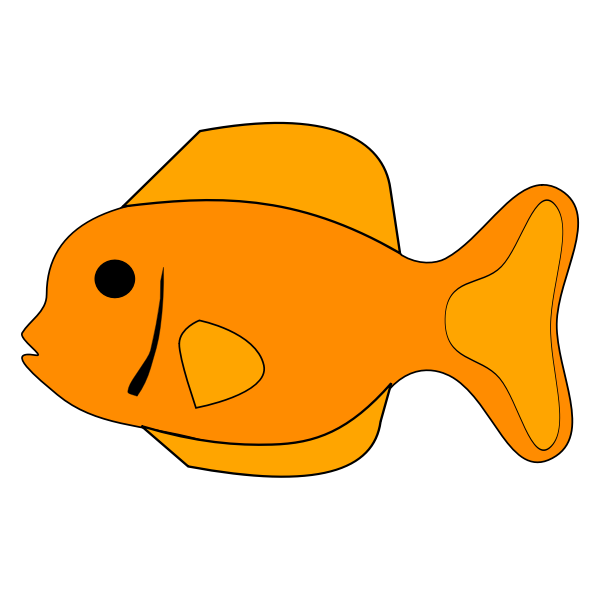 SVG Orange fish vector image
