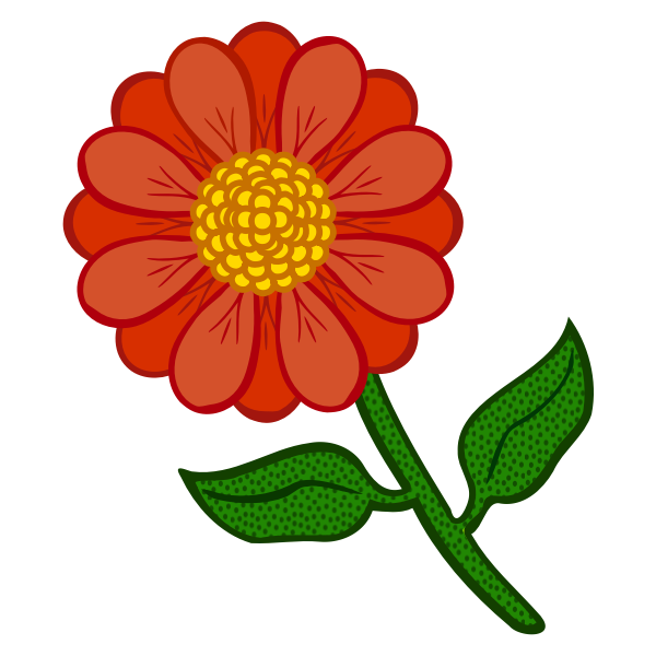 SVG Orange flower