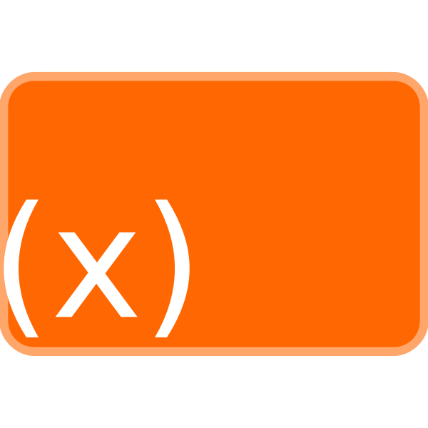 SVG Orange function icon vector image