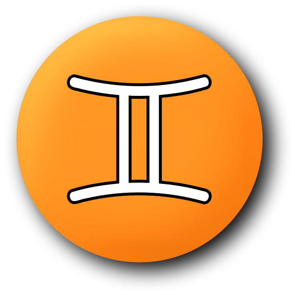 SVG Orange Gemini symbol