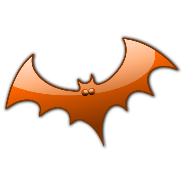 SVG Orange Halloween bat vector image