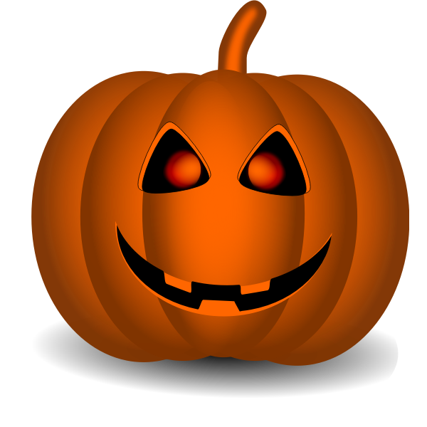 SVG Orange Halloween pumpkin vector clip art