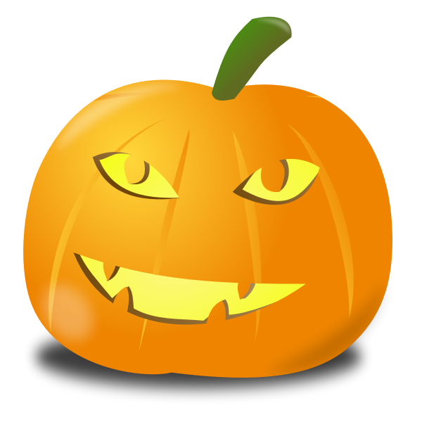 SVG Orange happy pumpkin vector clip art