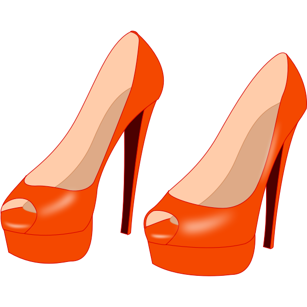 SVG Orange high heels