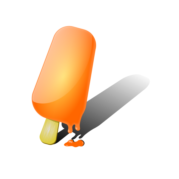 SVG Orange ice-cream vector image