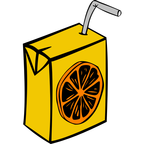 SVG Orange juice box vector