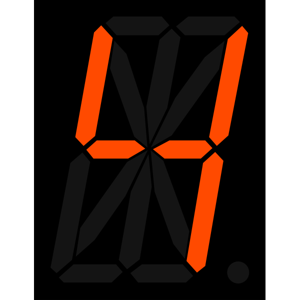 SVG Orange number four