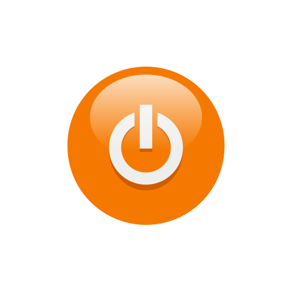 SVG Orange power button vector illustration