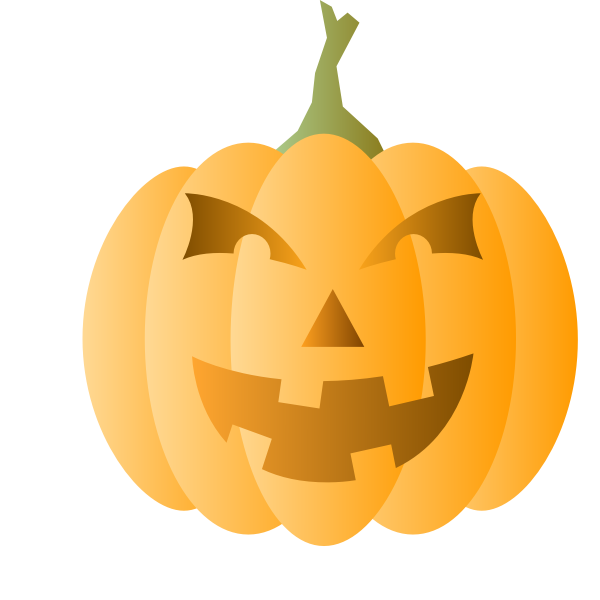 SVG Orange pumpkin lantern vector illustration