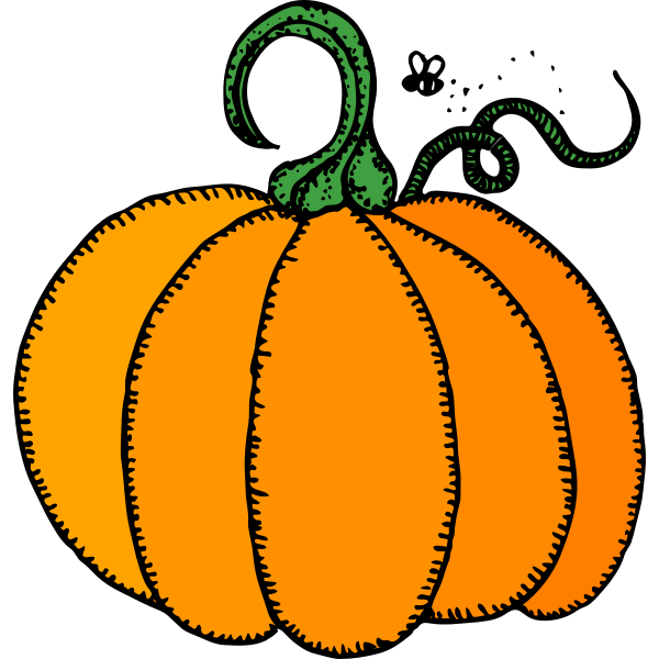 SVG Orange pumpkin vector drawing
