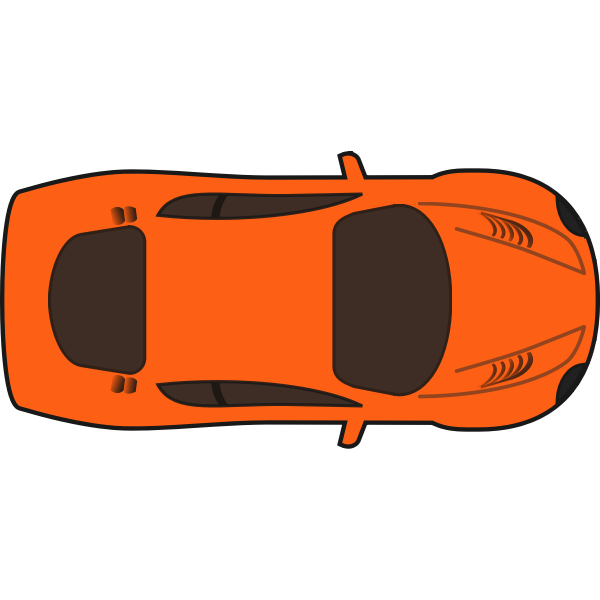 SVG Orange racing car vector image