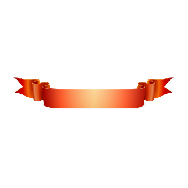 SVG Orange ribbon vector drawing